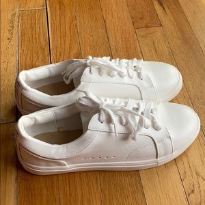 JustFab white sneakers
